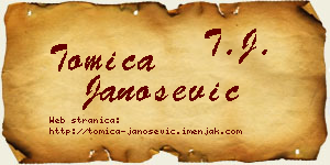 Tomica Janošević vizit kartica